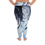 Metal Blue Wave  All-Over Print Plus Size Leggings