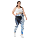 Metal Blue Wave  All-Over Print Plus Size Leggings