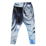 Metal Blue Wave  All-Over Print Plus Size Leggings