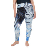 Metal Blue Wave  All-Over Print Plus Size Leggings