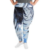 Metal Blue Wave  All-Over Print Plus Size Leggings