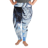 Metal Blue Wave  All-Over Print Plus Size Leggings