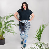 Metal Blue Wave  All-Over Print Plus Size Leggings