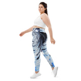 Metal Blue Wave  All-Over Print Plus Size Leggings