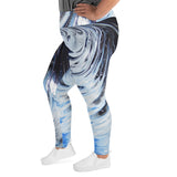 Metal Blue Wave  All-Over Print Plus Size Leggings