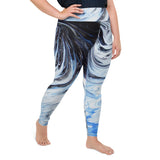 Metal Blue Wave  All-Over Print Plus Size Leggings