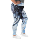 Metal Blue Wave  All-Over Print Plus Size Leggings