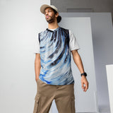 Metal Blue Wave Recycled unisex basketball jersey