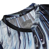Metal Blue Wave Recycled unisex basketball jersey