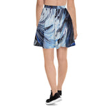 Metal Blue Wave Skater Skirt