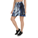 Metal Blue Wave Skater Skirt