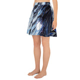 Metal Blue Wave Skater Skirt