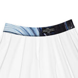 Metal Blue Wave Skater Skirt