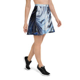 Metal Blue Wave Skater Skirt