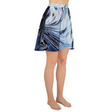 Metal Blue Wave Skater Skirt