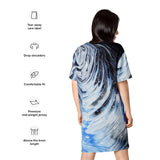 Metal Blue Wave T-shirt dress