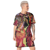 LOOOOOONG T-shirt dress of Lava