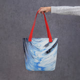 Metal Blue Wave Tote bag