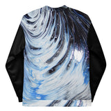 Metal Blue Wave Unisex Bomber Jacket