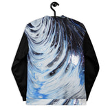 Metal Blue Wave Unisex Bomber Jacket