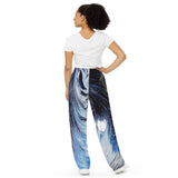 Metal Blue Wave All-over print unisex wide-leg pants