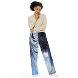 Metal Blue Wave All-over print unisex wide-leg pants