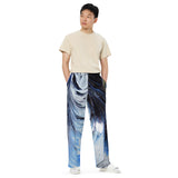 Metal Blue Wave All-over print unisex wide-leg pants