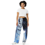 Metal Blue Wave All-over print unisex wide-leg pants