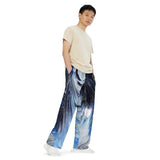 Metal Blue Wave All-over print unisex wide-leg pants