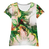 Green Goo All-Over Print Women's Athletic T-shirt