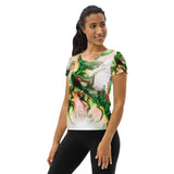 Green Goo All-Over Print Women's Athletic T-shirt