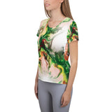 Green Goo All-Over Print Women's Athletic T-shirt