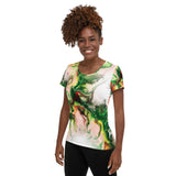 Green Goo All-Over Print Women's Athletic T-shirt