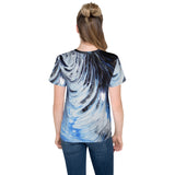Metal Blue Wave Youth crew neck t-shirt