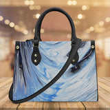 Metal Blue Wave SF_B3 Luxury Women PU Tote Bag - Black