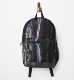 Black #Waterfall rain pouring #medium Backpack