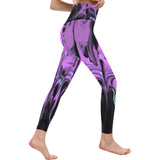 Purple Haze Women's High-Waisted Leggings (Model L36)