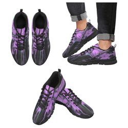 Purple Haze Women's Breathable Sneakers (Model 055) (Two Shoes With Different Printing)