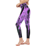 Purple Haze Women's High-Waisted Leggings (Model L36)