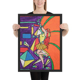 Duel Abstraction Vs Reality - Abstraction Attacking Realism - Framed poster