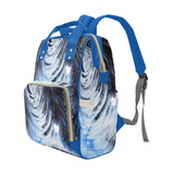 Metalic Blue Wave Multi-Function Backpack(Model1688)