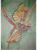#Drawstring Bag -Julian #Heliconian Butterflies #watercolor painting #cute