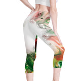 Green Goo D47 All-Over Print Capri Yoga Leggings