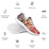 Lava pouring paint Men’s athletic shoes by Artsy Sister