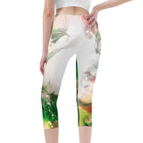 Green Goo D47 All-Over Print Capri Yoga Leggings