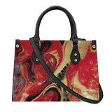 Lava Luxury Women PU Tote Bag - Black - SF_B3