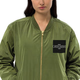 ARTSY SISTER logo Premium recycled bomber jacket