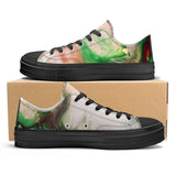 Green Goo SF_S62 Unisex Classic Low Top Canvas Shoes - Black