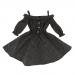MonkeyJack Fashion Plaid Checked Shoulder Strap Dress for 1/3 BJD SD LUTS Dollfie Doll Clothes Black