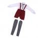 Homyl Enchanted White Blouse Plaid Suspender Pants Set Outfit Clothing for 1/3 60cm Night Lolita BJD SD Doll